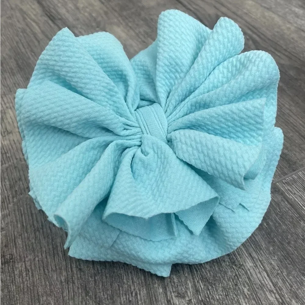 Baby Girl Blue Headband Comfortable and Cute - Picture 2 of 2